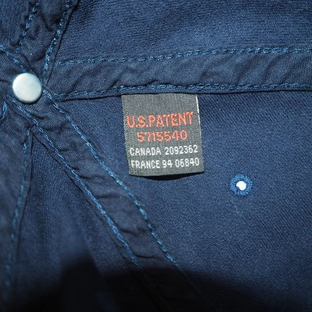Kangol Vintage 90s FlexFit 100% Cotton Fitted‎ Hat Navy / Light Blue S/M
